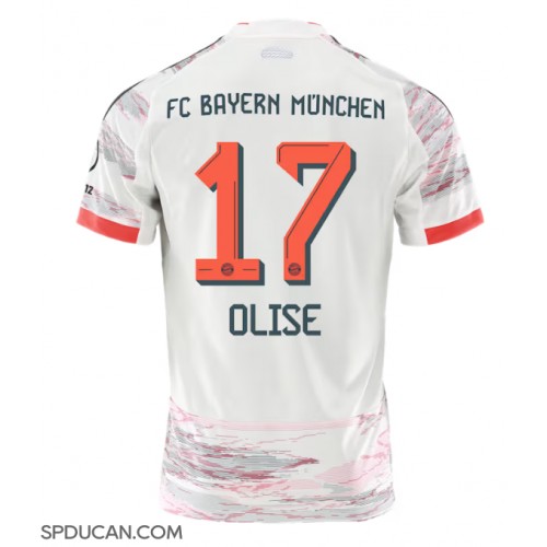 Muški Nogometni Dres Bayern Munich Michael Olise #17 Gostujuci 2025-26 Kratak Rukav Muški Nogometni Dres Bayern Munich Michael Olise #17 Gostujuci 2025-26 Kratak Rukav